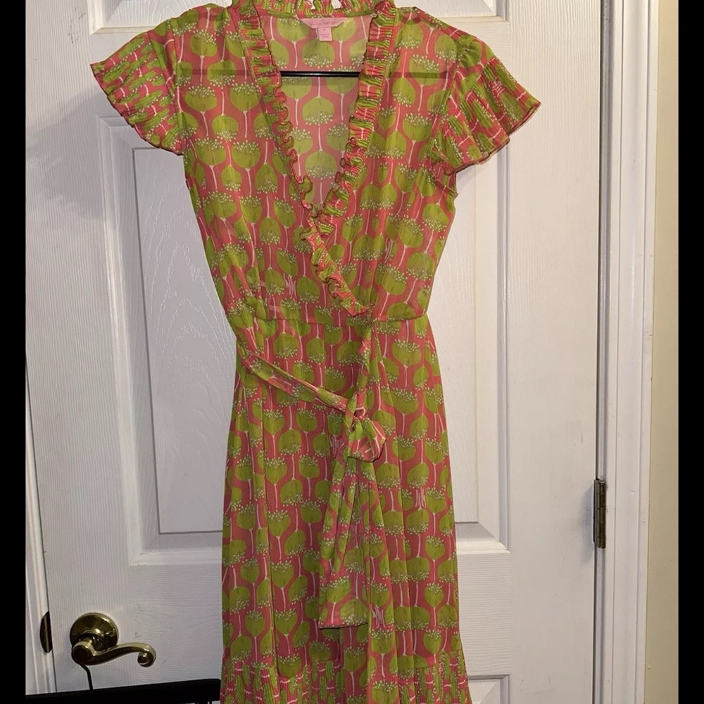 LILLY PULITZER Driscoll Print Wrap Dress - Size 4